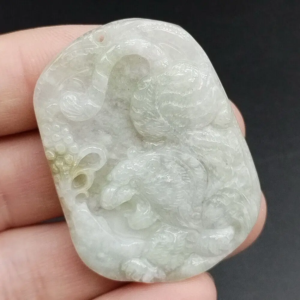 

Certified Green Natural Type A Jade Jadeite Tiger Mountain Pendant