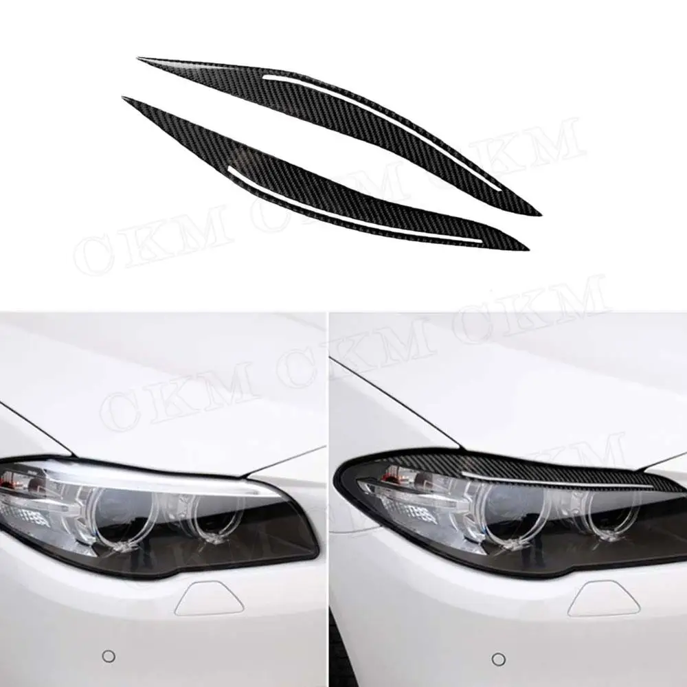 

Carbon Fiber Front Bumper Eyebrow for BMW 5 Series F10 2010 2011 2012 2013 2014 2015 2016 Headlight Covers