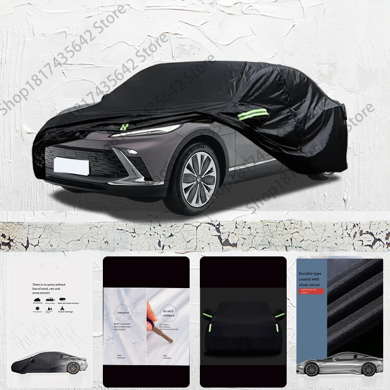 

For Buick E4 Exterior Car Cover Outdoor Protection Full Car Covers Waterproof Sunshade Anti UV Snow Cover Car cover Black