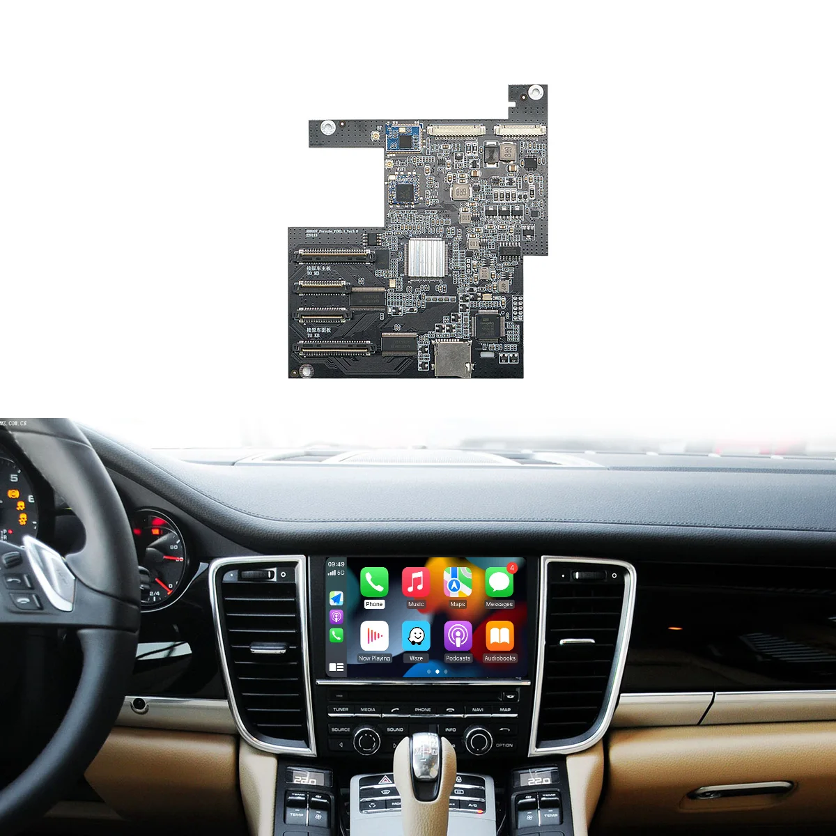 Autoabc Wireless CarPlay Android Auto Kit Voice Control Reverse Camera Support PCM3.1/CDR3.1 Cayman 911 (1