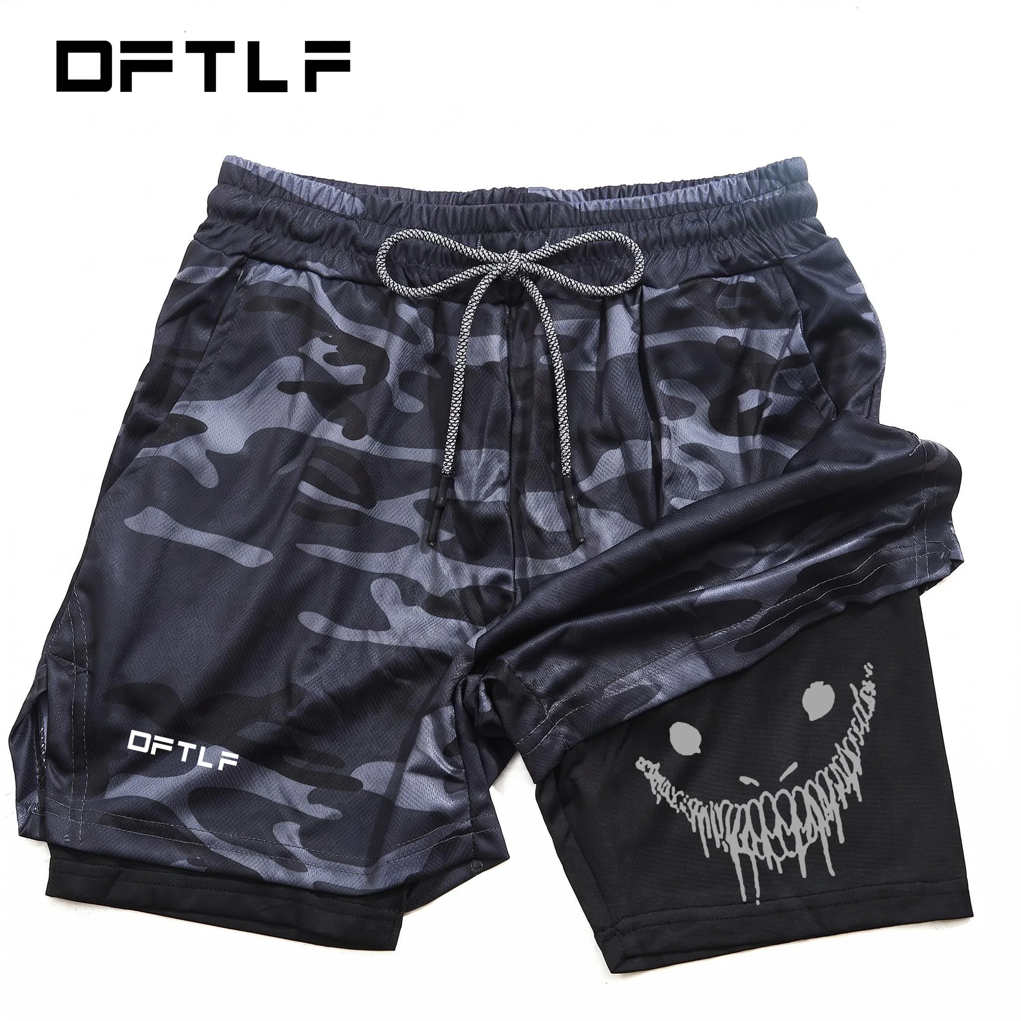 DFTLF Men's Running and Sports Shorts Gym Training 2-in-1 Quick drying Multi functional Double layered Promotion Latest Hot Sale
