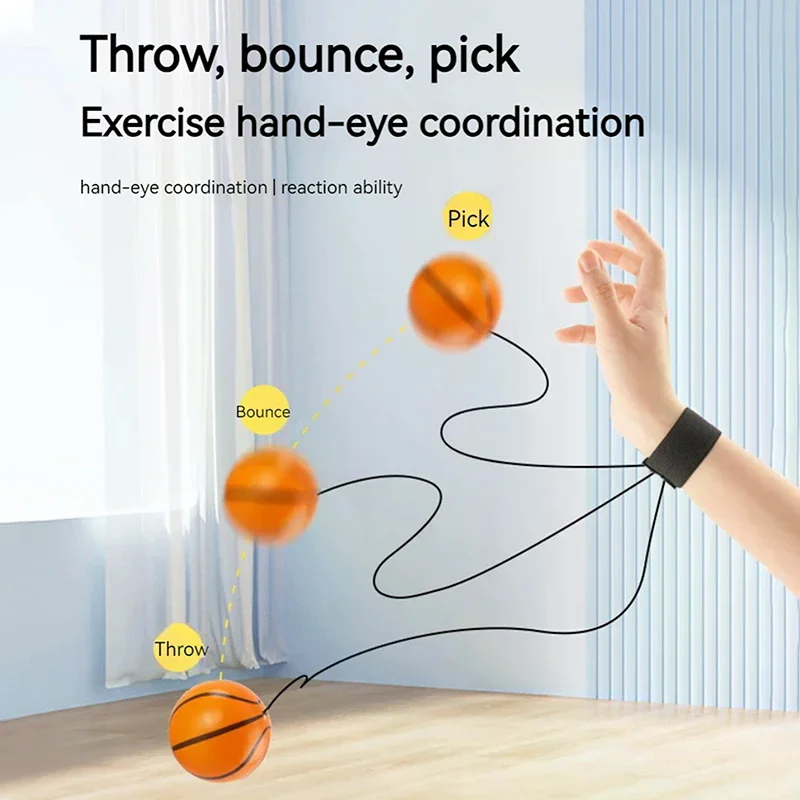 Return Sponge Rubber Hand Ball Game Exercises Bouncing Elastic Sport Strength Training Children Kids Outdoor Toy Ball