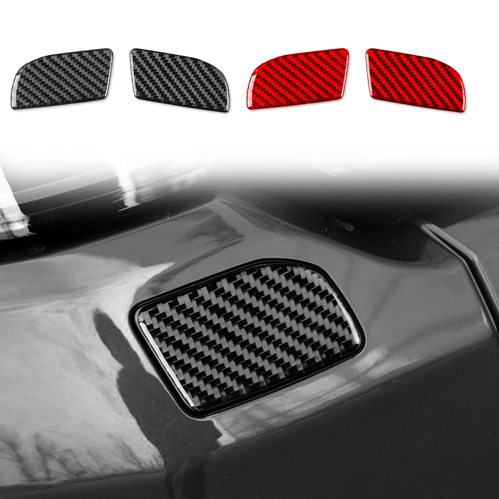 Real Carbon Fiber For Range Rover Evoque 2012-2018Car Headlight Cleaning Panel Trim Customizable Sticker Interior Accessories