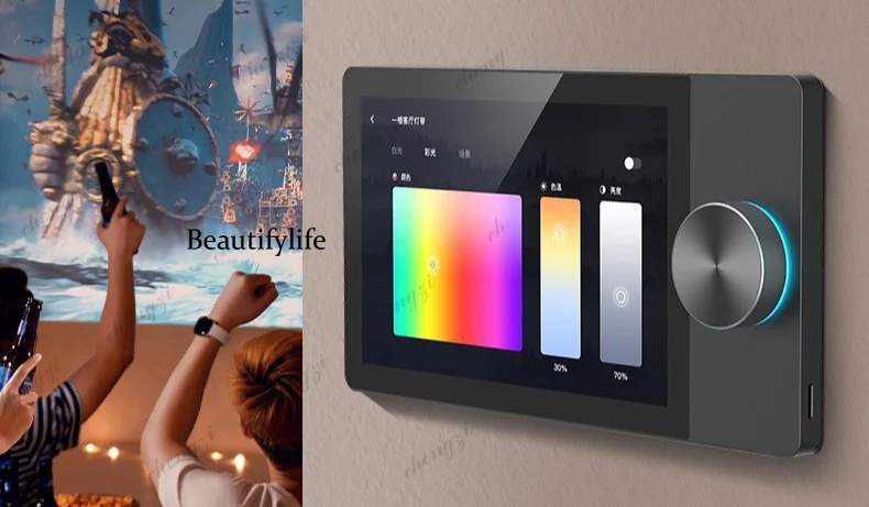 New graffiti smart home 8-inch central control screen background music host built-in control panel