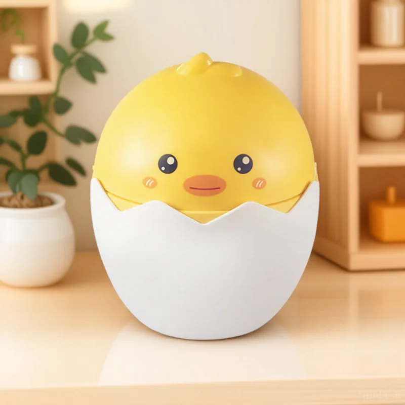

Desk Flip Lid Storage Bucket Mini Trash Can Small Desktop Garbage Bin Yellow Cartoon Child Tiny Wastebasket Household ganizer