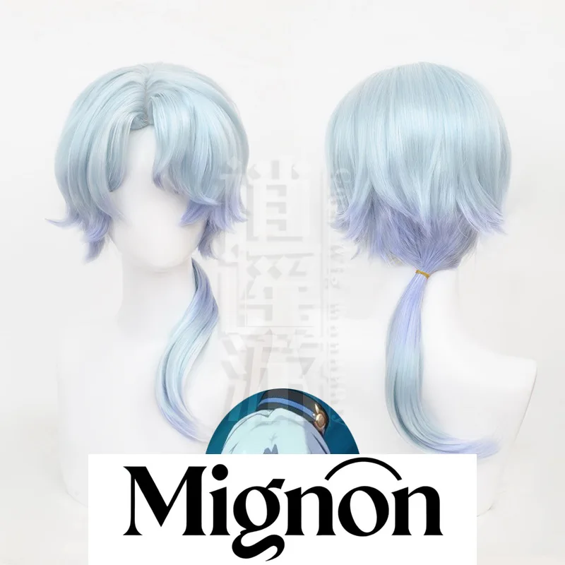 

Honkai: Star Rail Misha Cosplay Wig Simulation Scalp Top Streaked Short Hair Small Braid Halloween Gift