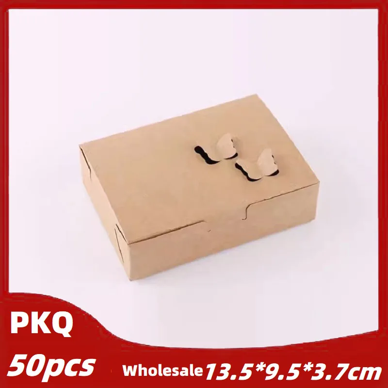 

50pcs, Brown Color , ﻿Butterfly Pattern Wholesale Disposable Paper Box for Fried Chicken and Rice