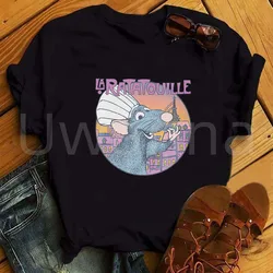 La Ratatouille T Shirt Women Funny Remy Tee Shirts Casual Female Aesthetic T-shirt Cool Cartoon Printed Summer Tops Clothing