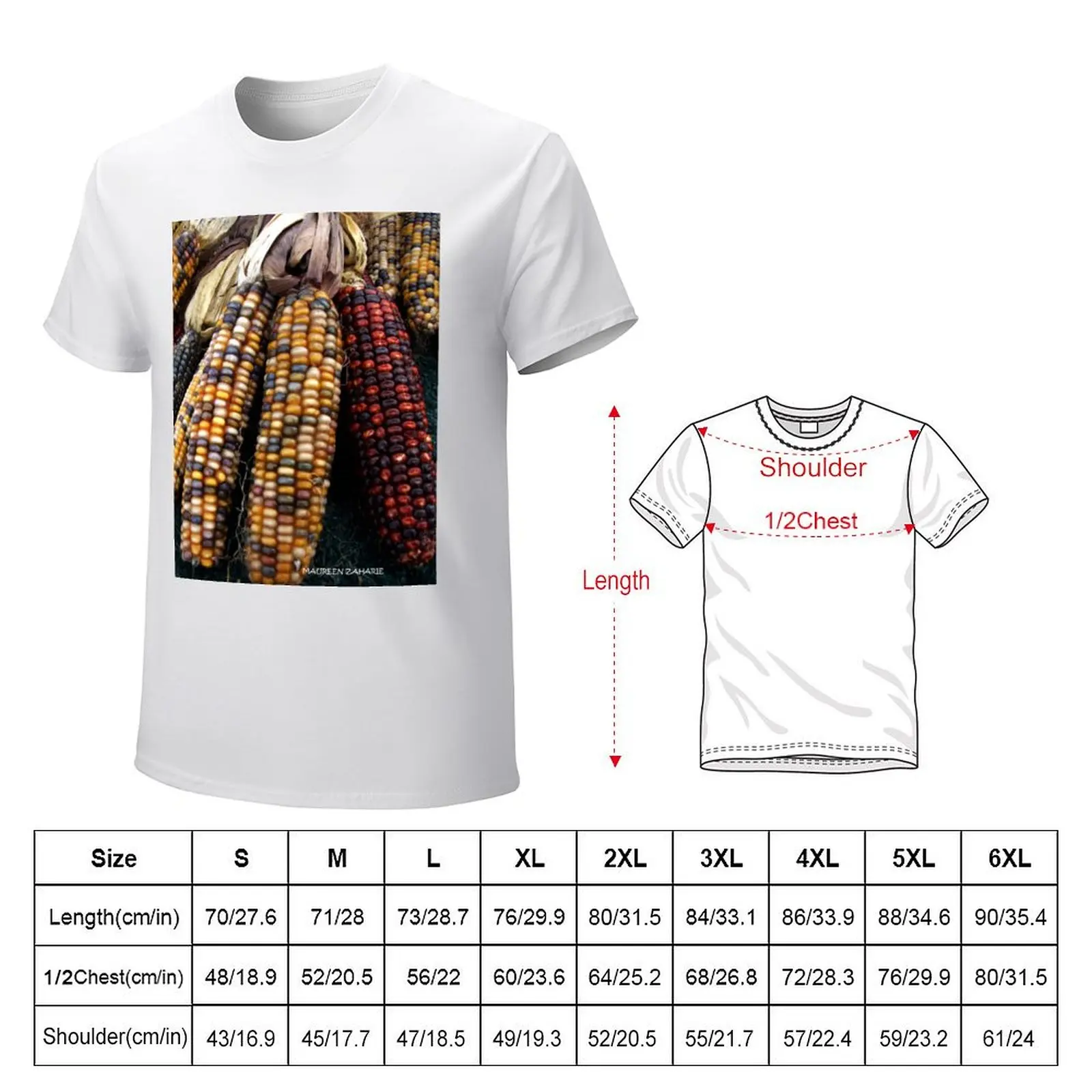 indian corn T-Shirt kawaii clothes anime clothes blanks mens vintage t shirts