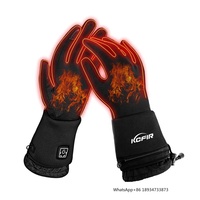 touch screen warm winter portable full finger 7.4V  lithium battery rechargeable heated glove liners