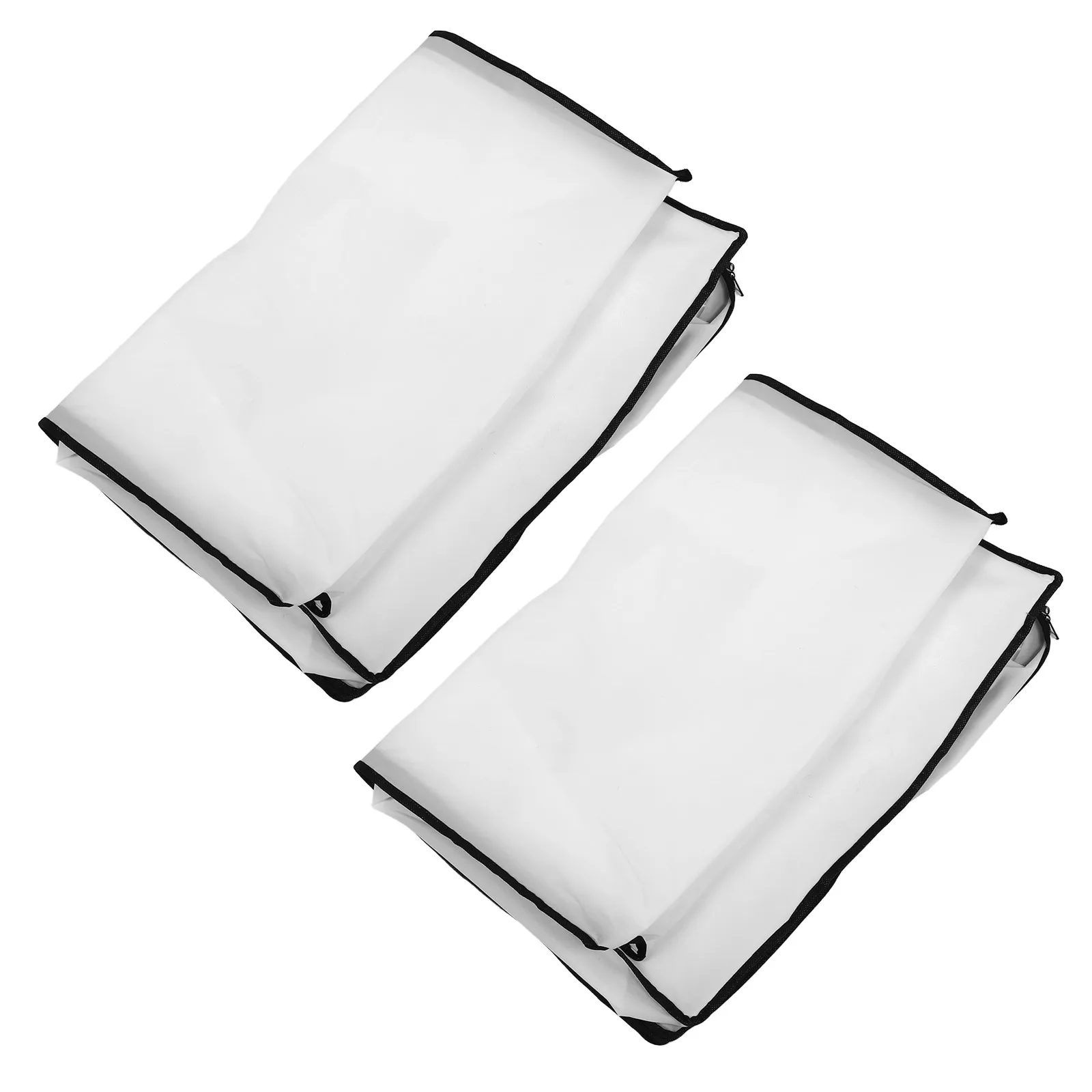 

2Pcs Under Bed Storage Quilt Bags Transparent Waterproof Space Saving Organizer Foldable Large Capacity Clothes Bedding