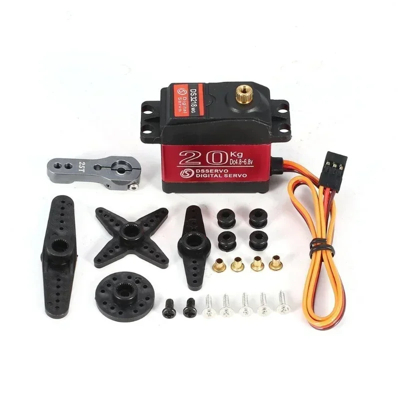 Waterproof Servo High Speed DS3218 20KG 180/270 Degree Digital Servo Baja Servo w/Metal Arm for 1/8 1/10 RC Cars