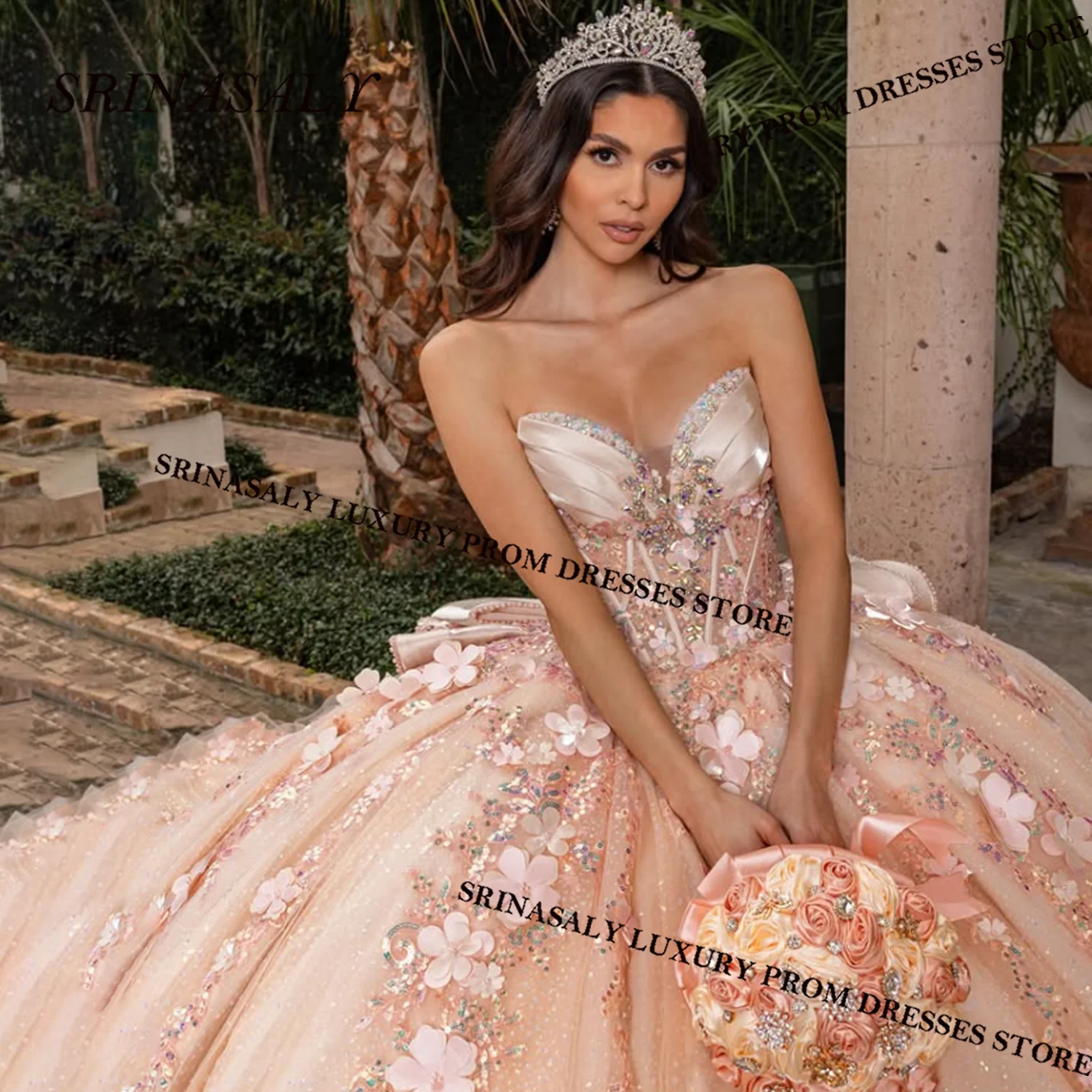 سباركلي الماس طويل حورية البحر فساتين لحضور الحفلات الموسيقية للفتيات السود الديكور الترتر مخصص بلا أكمام ريشة رسمية ثوب مسائي رداء