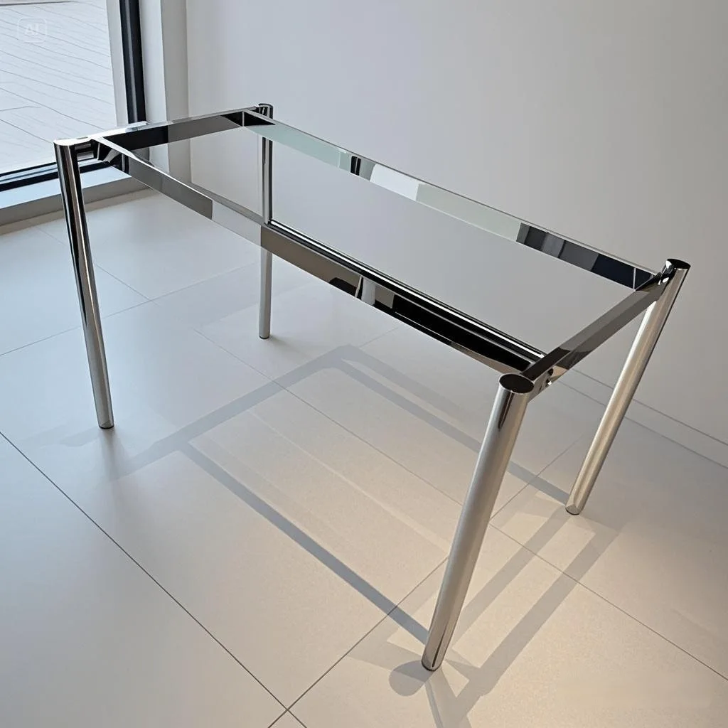 Mirror stainless steel table foot large plate bracket coffee table legs can be customized as bar foot desk desk tea