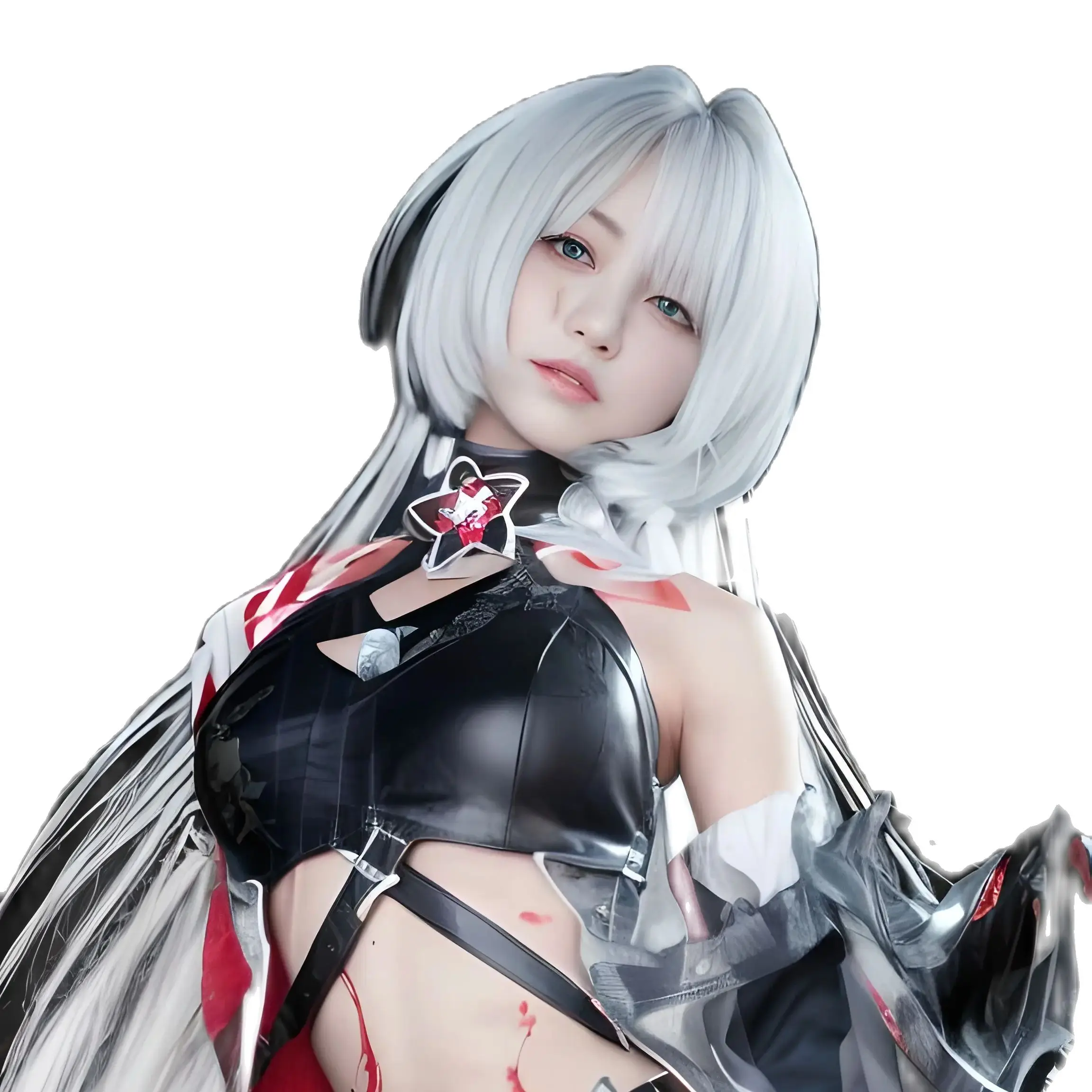 Game Honkai Star Rail Raiden Bosenmori Mei Cosplay Wig White gradient gray pink long hair Game cosplay Wig anime cosplay Wig