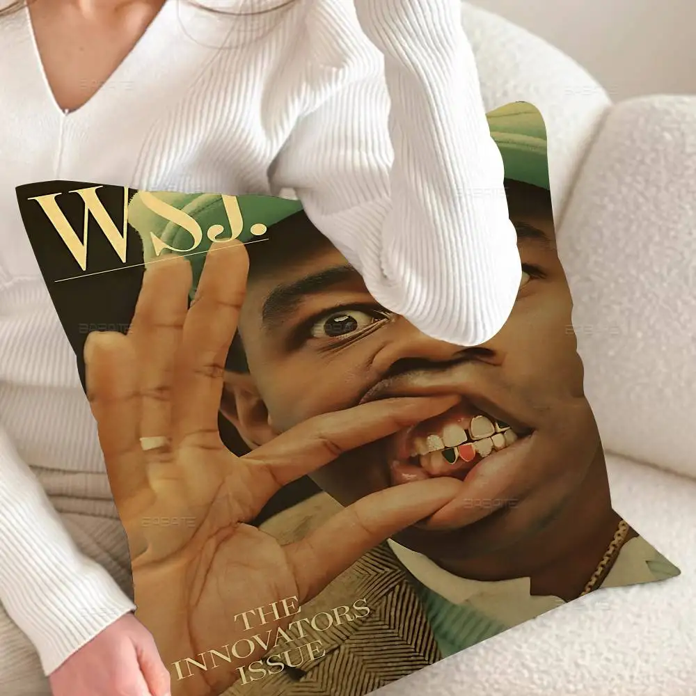 مغني الراب T-Tyler الخالق Chromakopia غطاء الوسادة البوليستر وسائد أريكة وسائد رمي الزخرفية ديكور المنزل غطاء وسادة