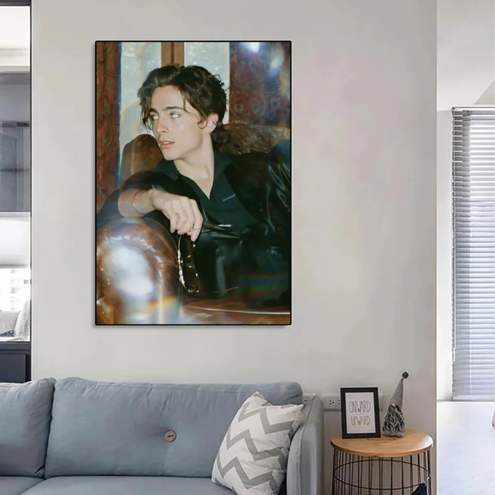 T-Timothee Chalamet Poster Posters Kraft Paper Vintage Poster Wall Art Painting Study Aesthetic Art Small Size Wall Stickers