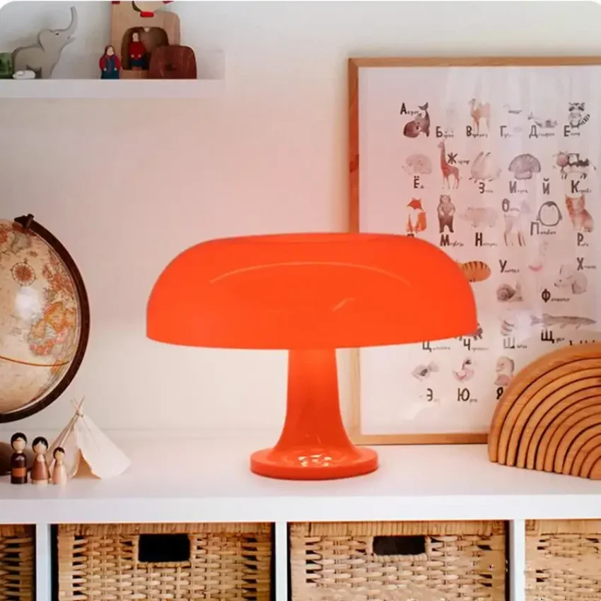 

Rechargeable Led Mushroom Table Lamp for Bedroom Bedside Living Room Modern Minimalist Stepless Dimming Touch Switch Desk Lights
