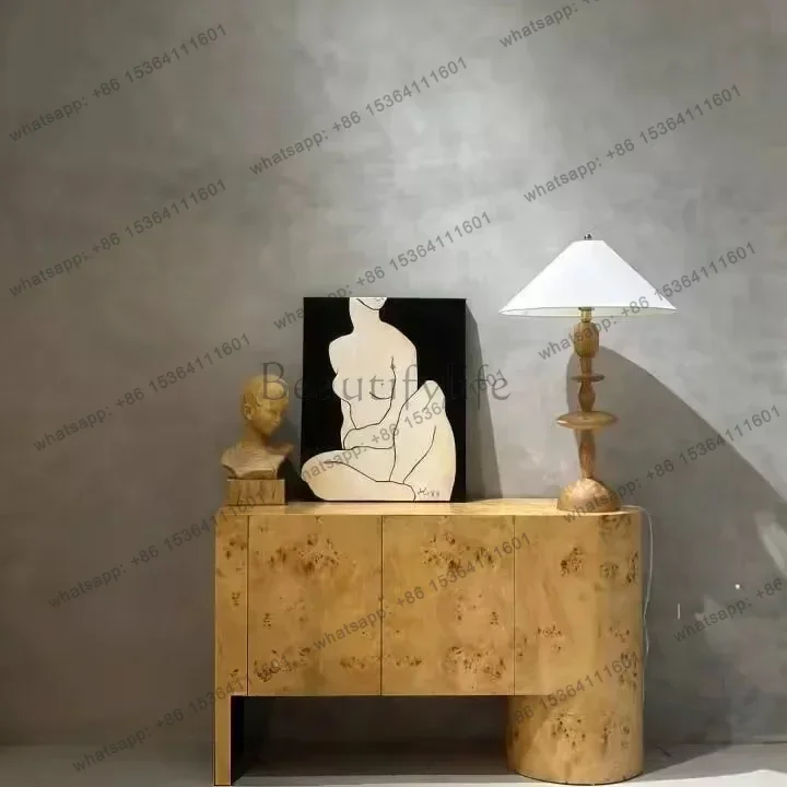 

Solid wood, entrance, decorative cabinet, minimalist side cabinet against the wall, corridor entrance platform