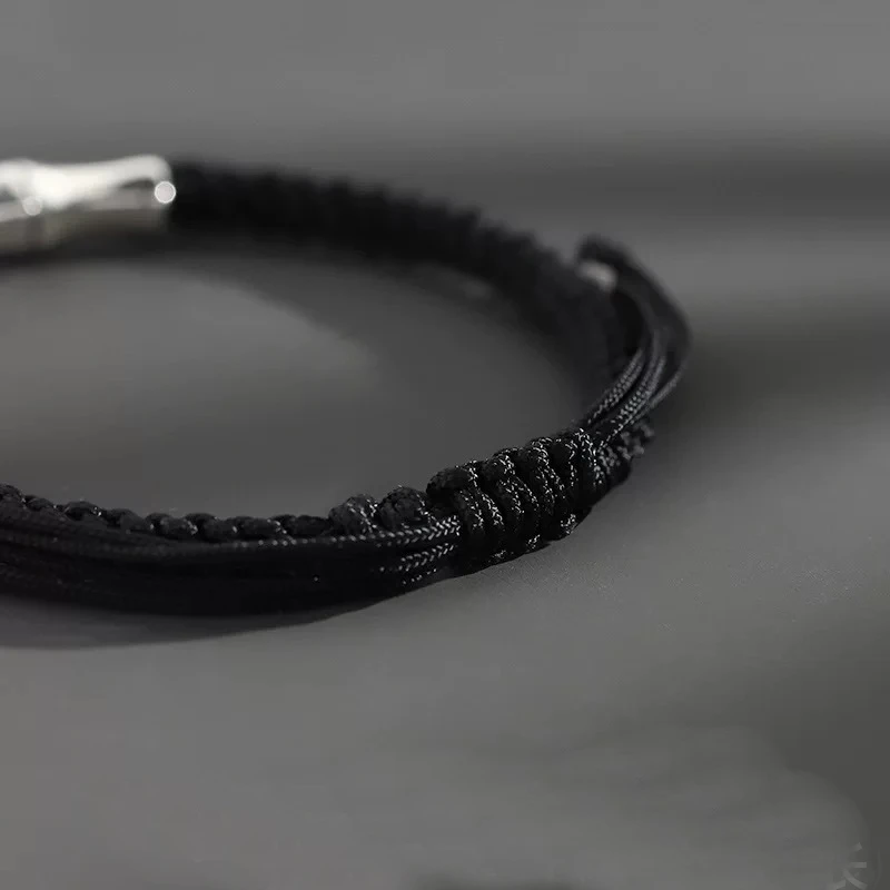Trendy Braided Rope Bracelet For Men Jewelry Lucky Bamboo Bead Bracelet Male Hand Accessories