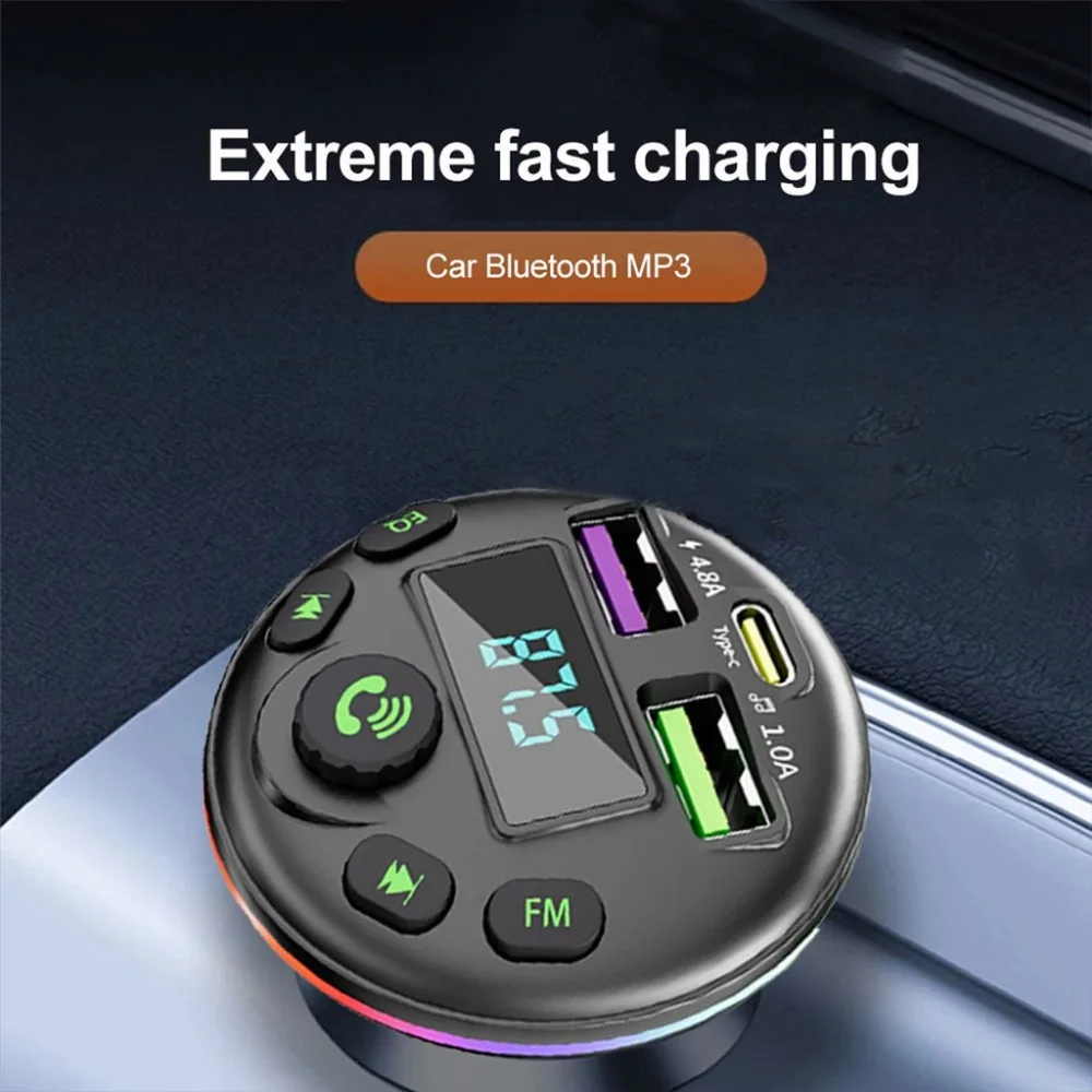 New Multi-function Car Bluetooth Receiver Q21K 5.0 FM MP3 Player Dual Usb Fast Charging Car Charge