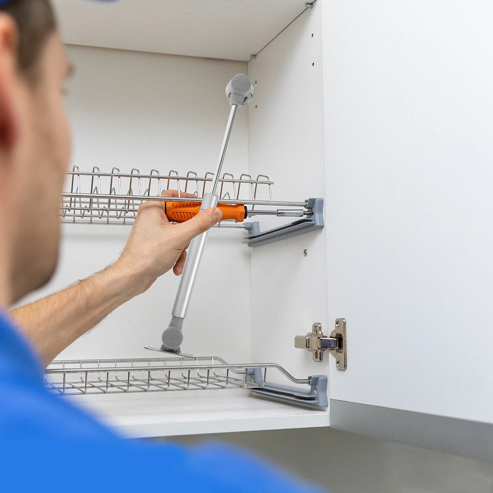 

2Pcs Hydraulic Gas Strut Durable Support Rod Safety Closure Cover Buffer Telescopic Pneumatic Pressure Support