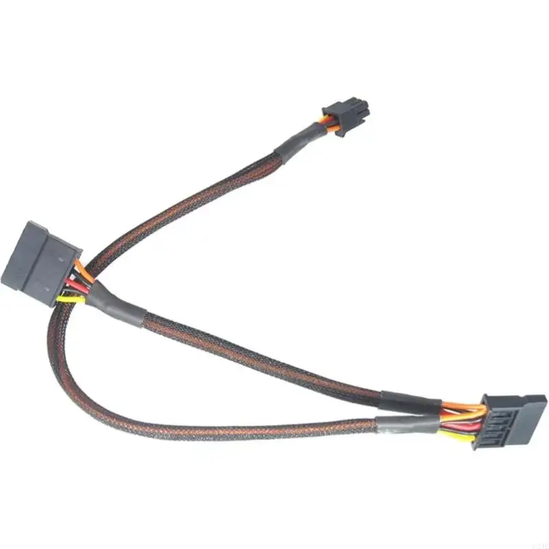U2JE MINI 6PIN เป็นสองเท่า 15PIN POWER CABLE ที่เข้ากันได้ 3668 3650 3268 3660 MAINBOARDS