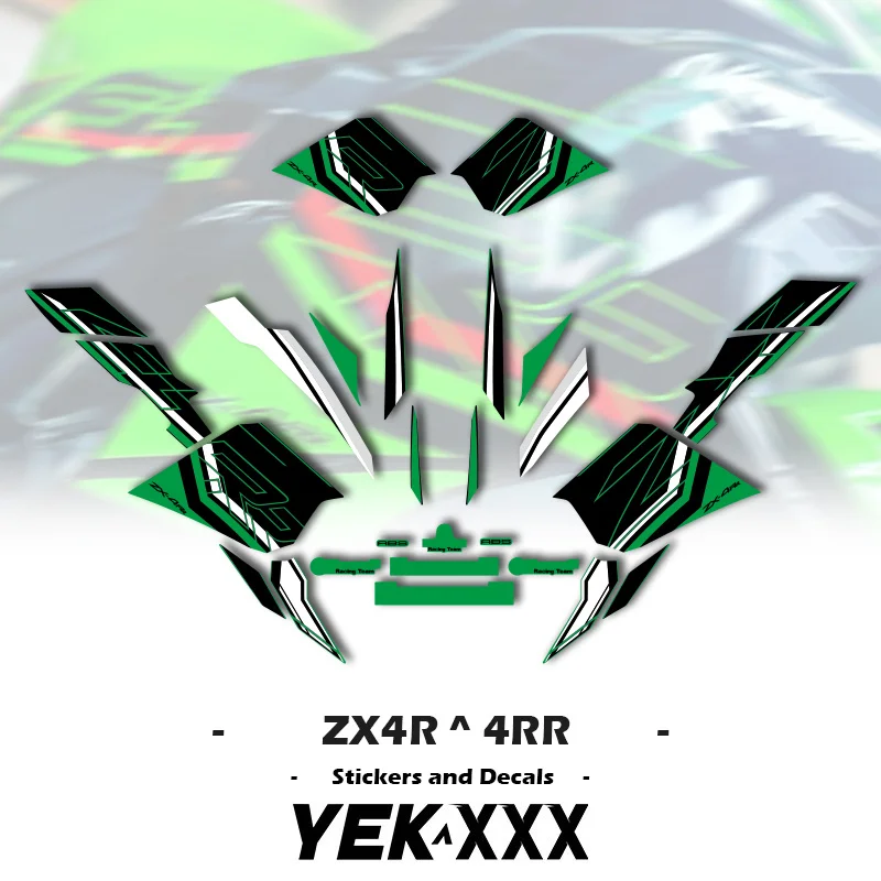 ZX-4R ZX-4RR Motorcycle Full Fairing Shell Sticker Decal OEM style customization For Kawasaki Ninja ZX4R ZX4RR 2023 2024