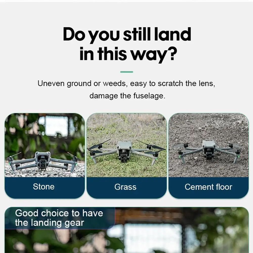 Voor Dji Air 3 Landingsgestel Opvouwbare Verlengsteun Benen Extender Beschermende Ondersteuning Beschermer Voeten Stand Ondersteuning Accessoires