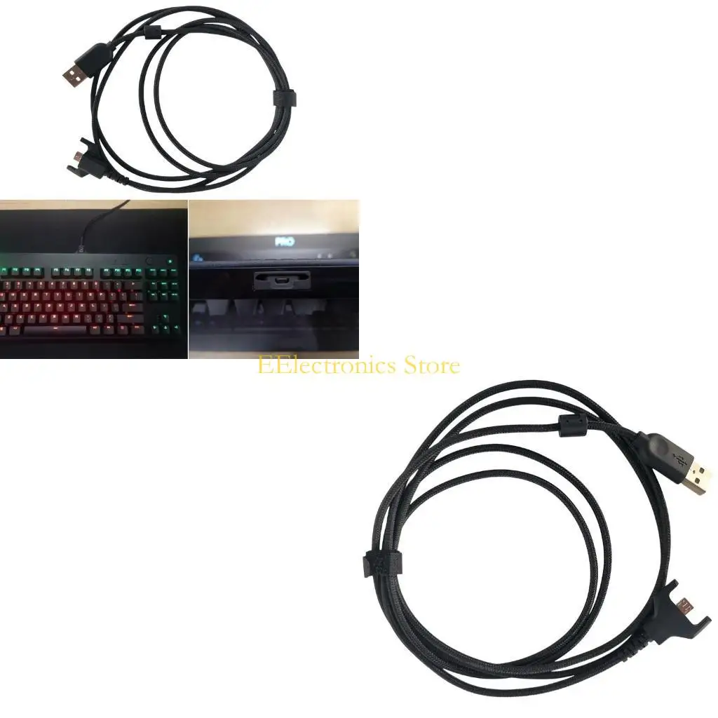 B03C USB Keyboard Cable PVC Line Replacement Wire for  GPRO X Mechanical Keyboard Replacement Part Repair Accessory