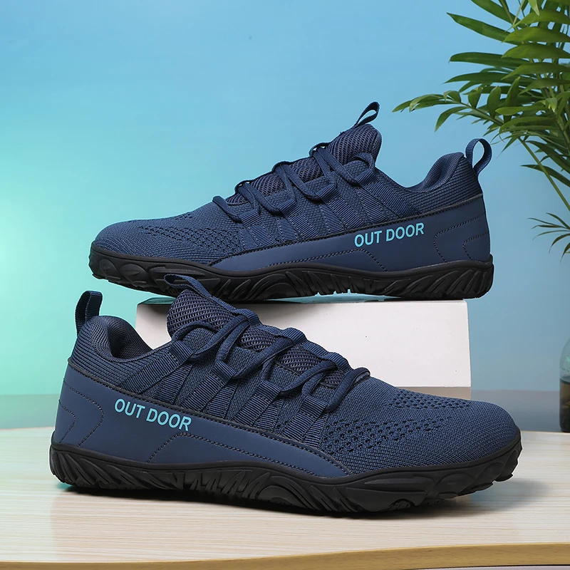 جديد للجنسين أحذية أوسع تنفس شبكة الرجال حافي القدمين أحذية واسعة الأصابع العلامة التجارية الشقق لينة صفر قطرة وحيد أوسع تو أحذية رياضية حجم كبير