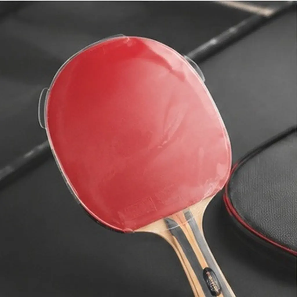 6Pcs Table Tennis Racket Protective Film Double Sided Thick Adhesive Rubber Layer for Dust Dirt Scratch Protection Extended