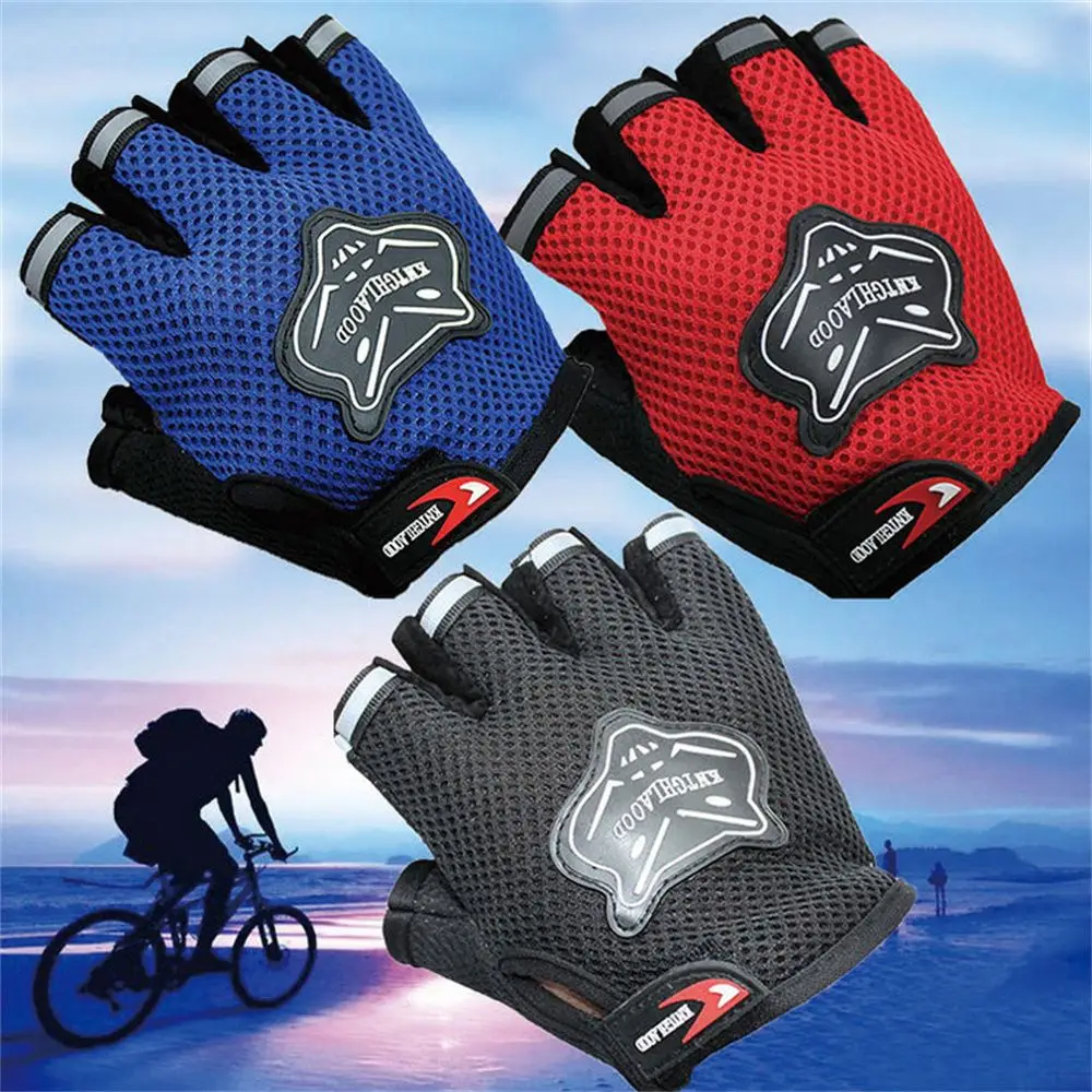 Men Cycling Gloves Bicycle Gym Half Finger Gloves Women Mitten Breathable Anti-slip Glove Fitness Riding Sport Training Gloves