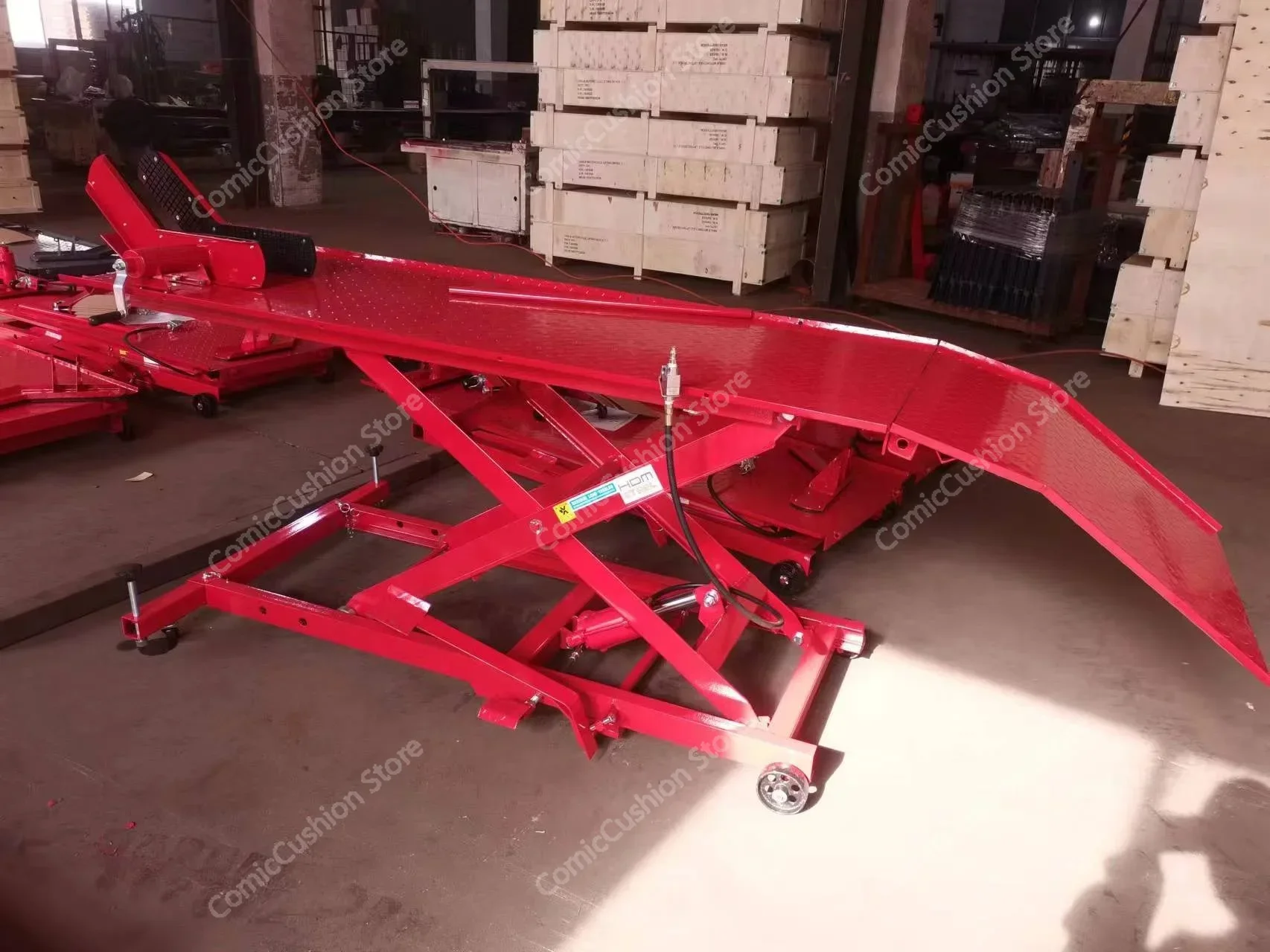 OEM Manufacturer 1000LB Pneumatic Motorcycle Lift 450KG Hydraulic  Scissor Lifter Steel Air Repair Lifting Table