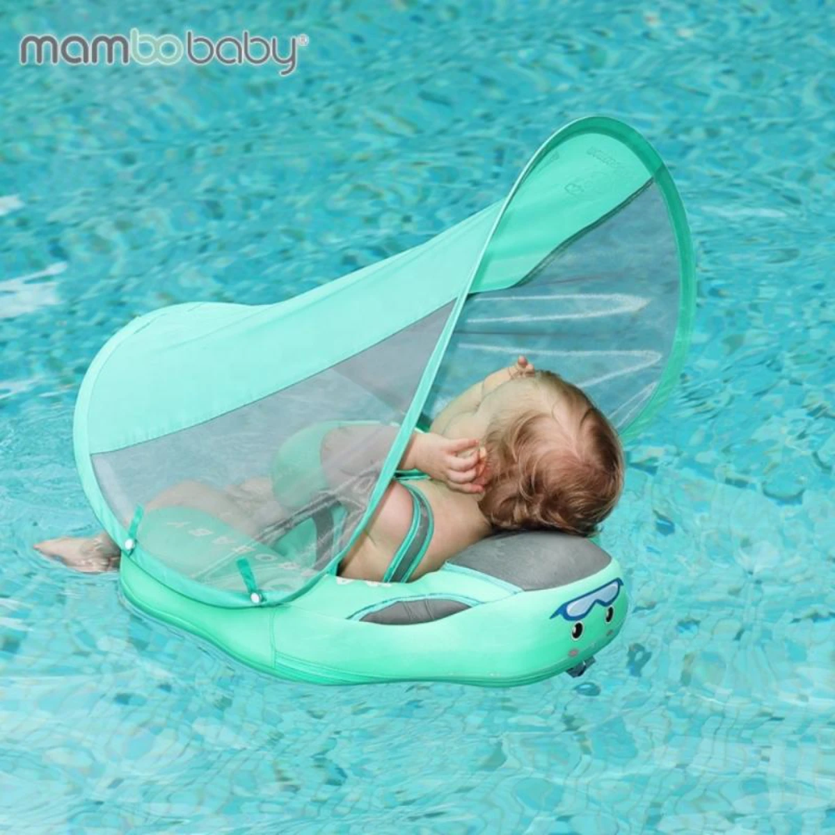 Inflatable Waist Swim Ring Summer Infant Float Swimming Ring Baby Swimming Float with Sun Canopy SwimTrainer טבעת שחייה לתינוקות