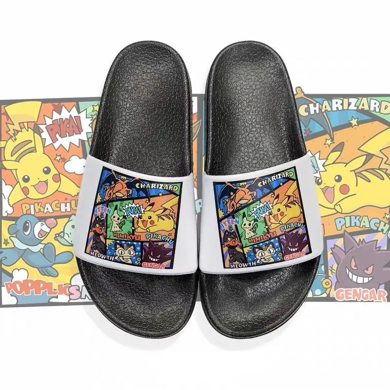 

Новые летние нескользящие тапочки Пикачу (аниме) для мужчин и женщин, для дома и улицы, парные, из ЭВА, кавайные, 2026