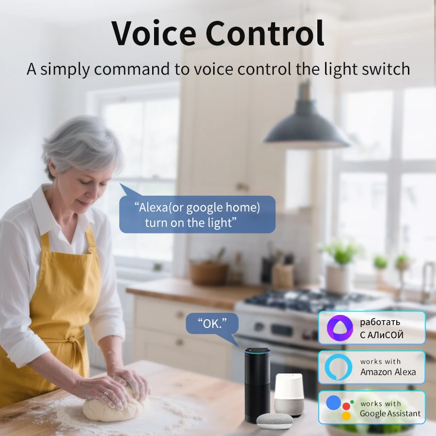 Tuya Smart WiFi Switch Relay 100-240V 16A 1/2CH Breaker Intelligent Interruptor Smart Life App يدعم Alexa Google Home Alice #3