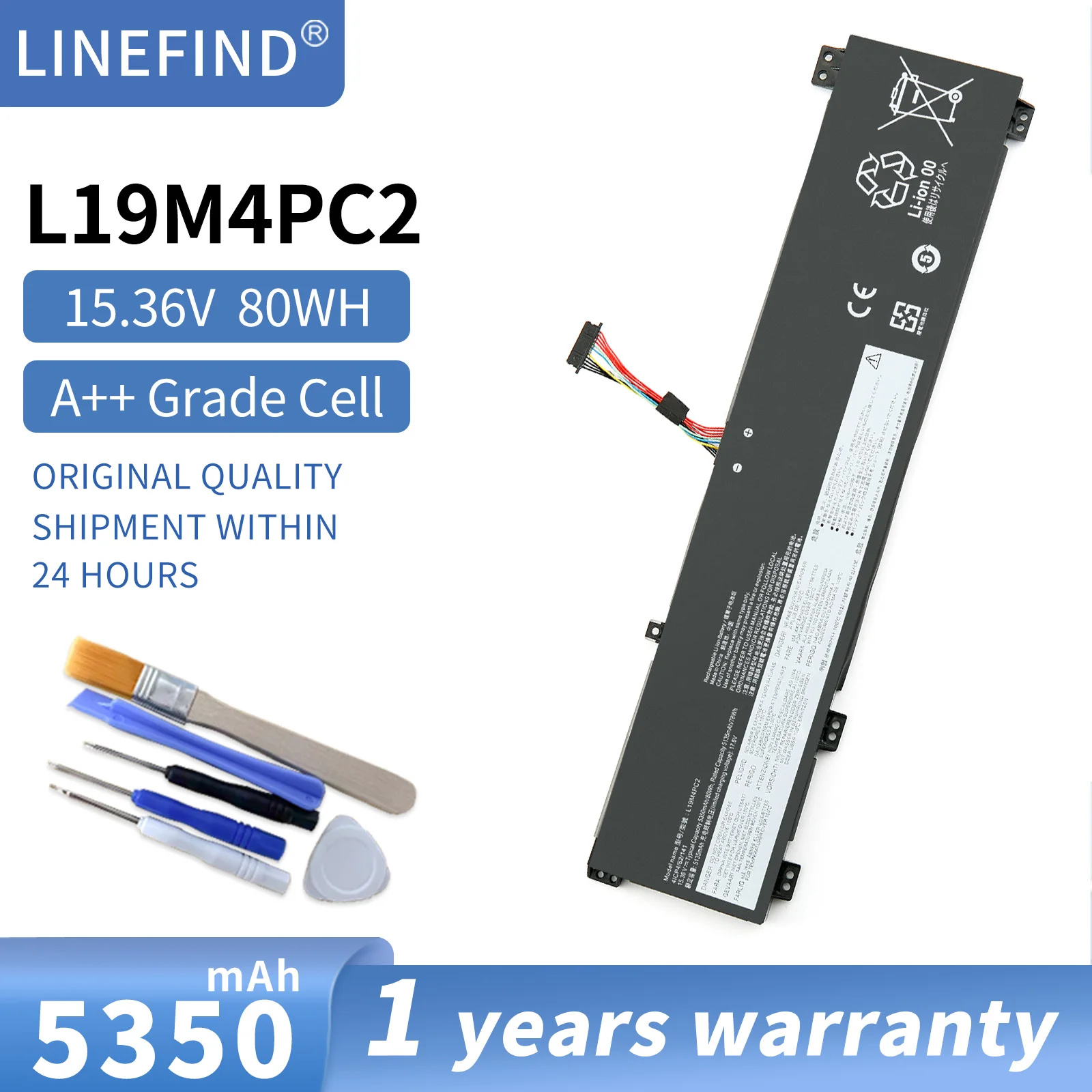 Batería de ordenador portátil L19C4PC2 para Lenovo Legion 7i 151MH05 5-17IMH05 Y9000K 2020 L19M4PC2 SB10W86199 5B10W86188 15,36 V 78WH