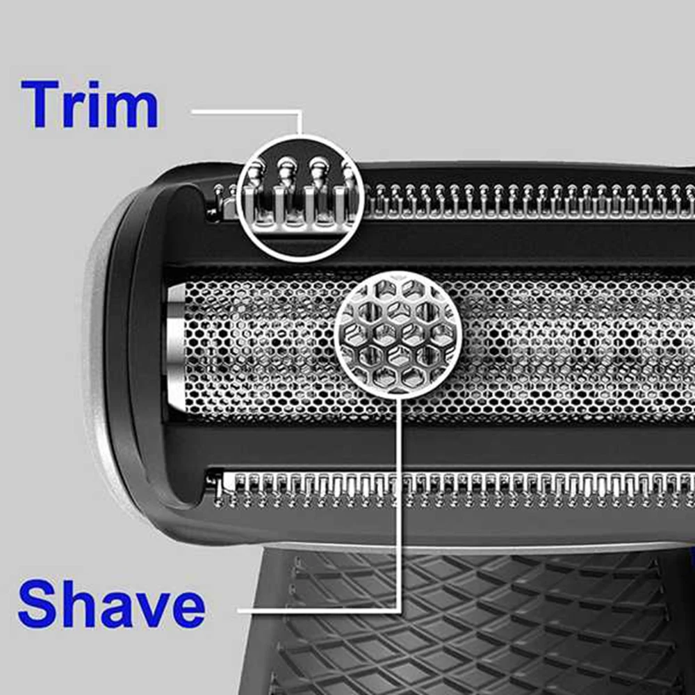 3 Pack Shaver Head Replacement Trimmer for Philips Bodygroom BG 2024 - 2040 S11 YSS2 YSS3 Series with Brush