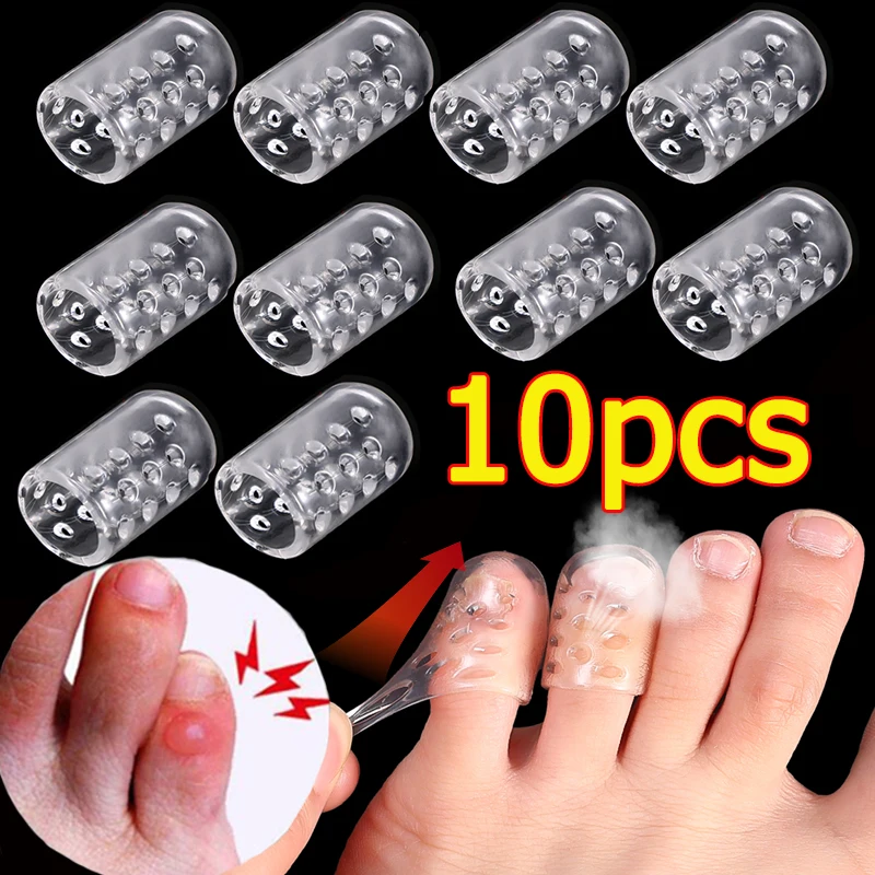 1/5/10pcs Finger Toe Protector Silicone Gel Cover Cap Pain Relief Preventing Blisters Corns Nail Tools Foot Care Toe Separators