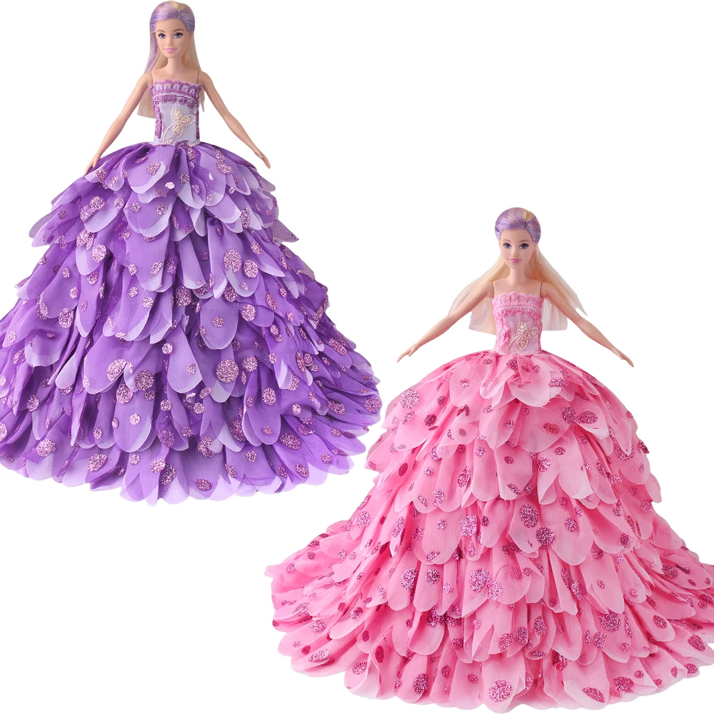 30 Cm Doll Princess Elegant Evening Party Dress For Babi 11.8 inch Dolls Ball Gown Clothing Girl Toy Gifts Accessories
