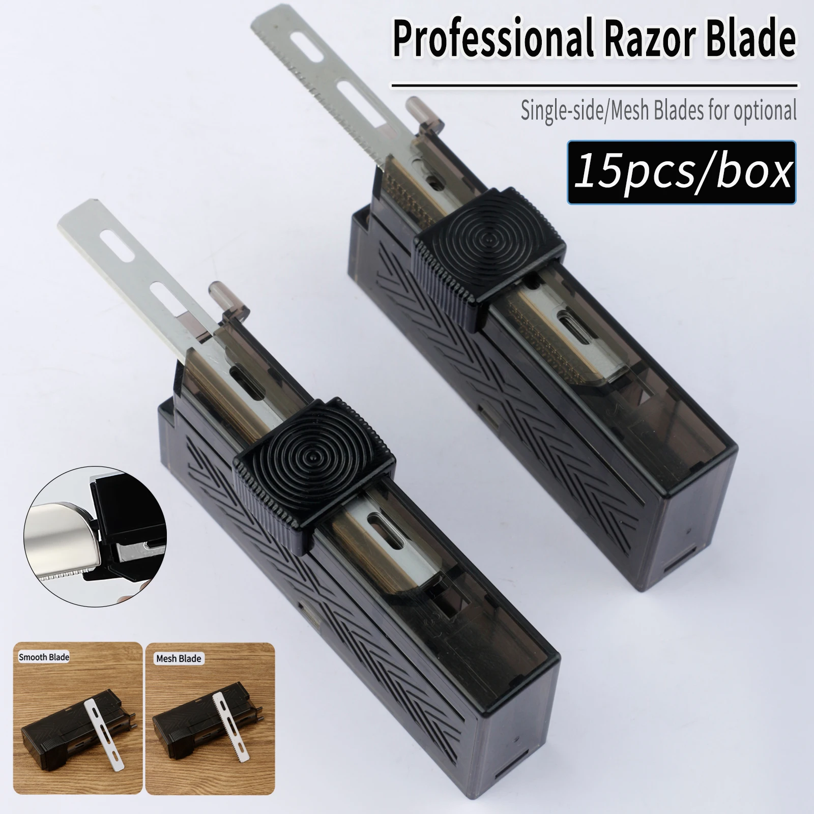 

15pcs/Box Men Shaving Razor Blades Professional Barber Stainless Steel Replacement Single Side Shaver Mesh Safety Razor Knives