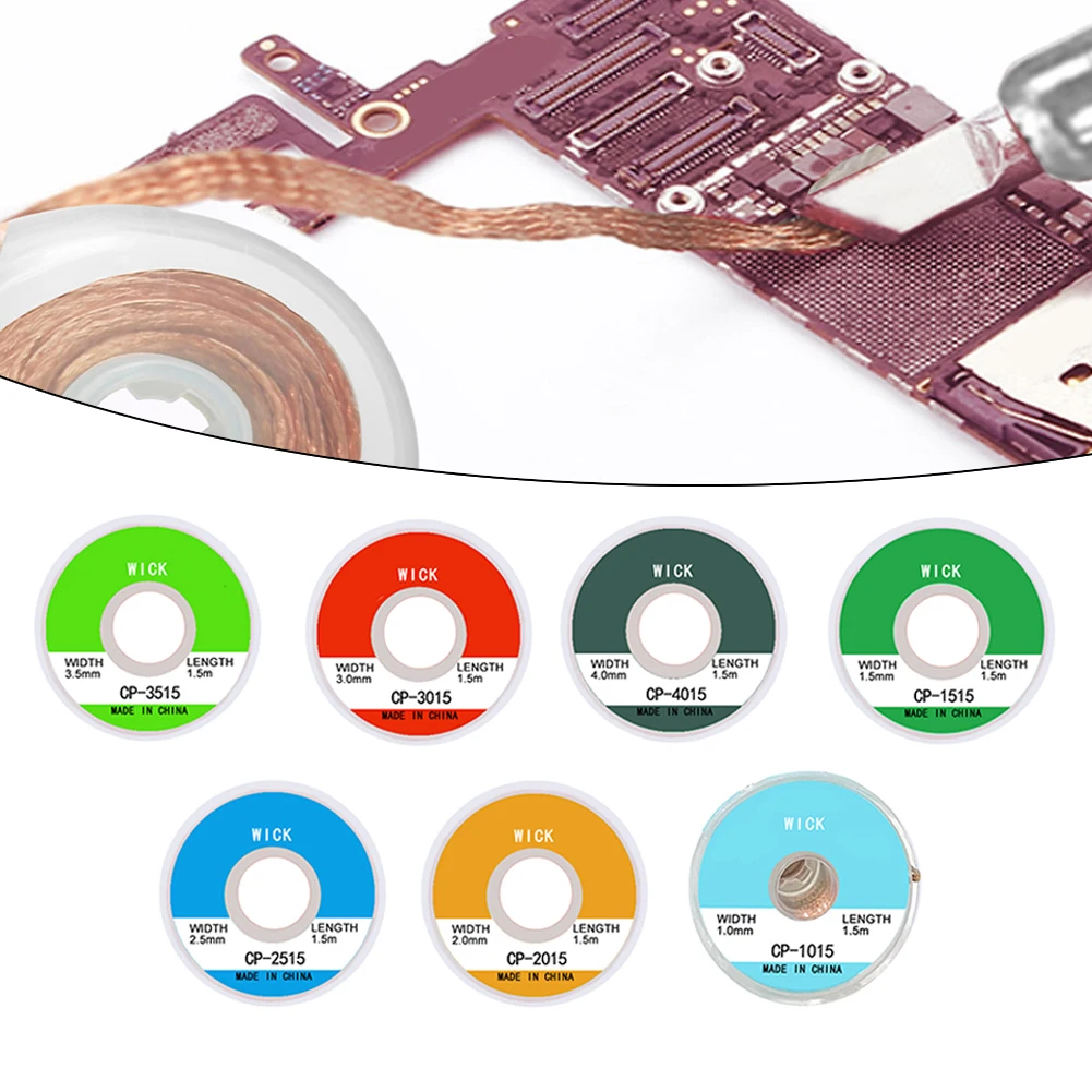 1 5M Wire For Soldering Braid for DeFor Soldering and Repairing Effective Tool for Electronics and PCB Maintenance
