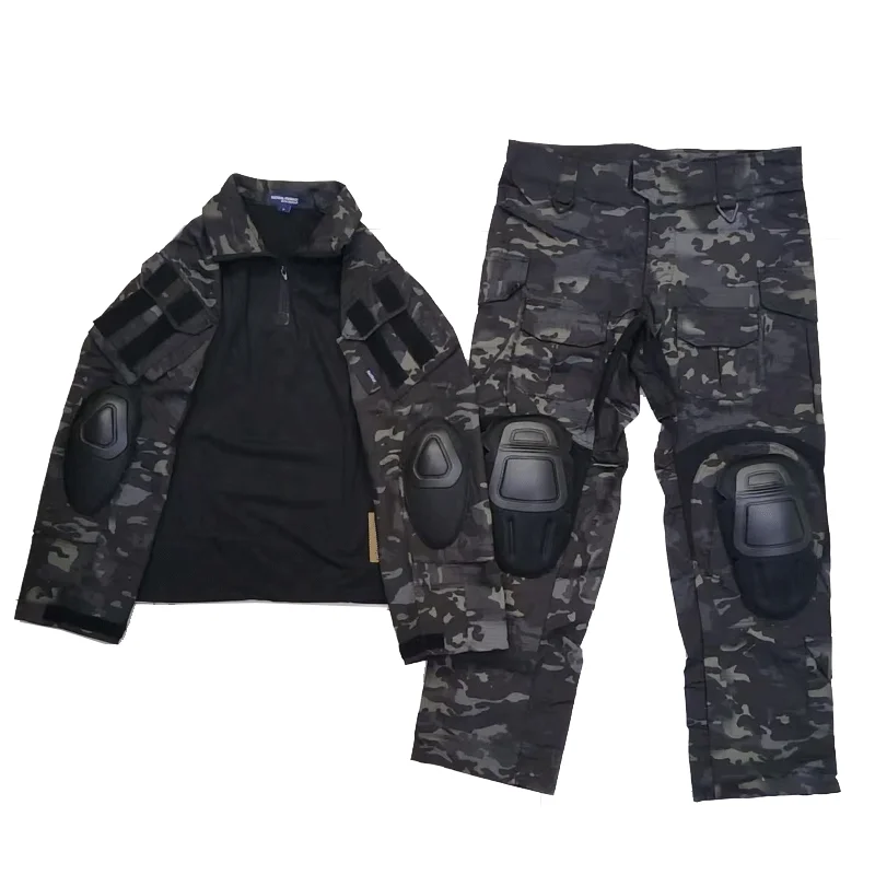 Camo Tactical Uniform Airsoft Ripstop Suit Multi Pocket Suits Hunting Pants Men Trainning Shirts Airsoft Paintball Clothes Sets