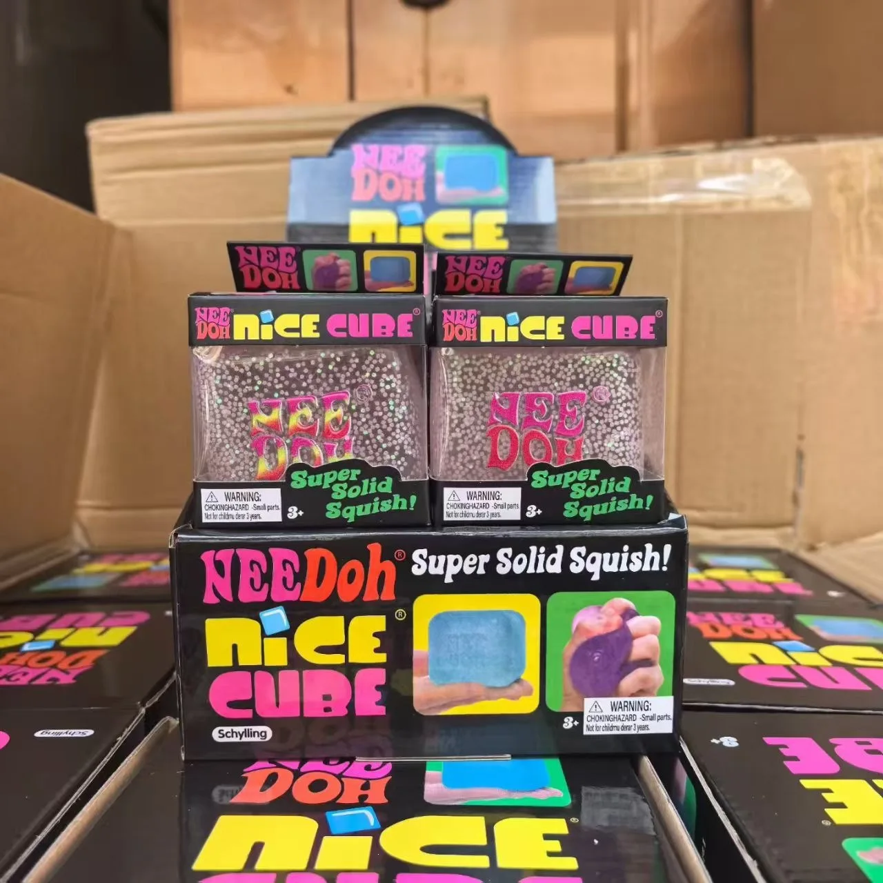 NEEDOH Maltose Glow in the Dark Ice Cube Squishy Bestselling Sensory Fidget Cube Slow Rising Stress Relief for Kids and Adults