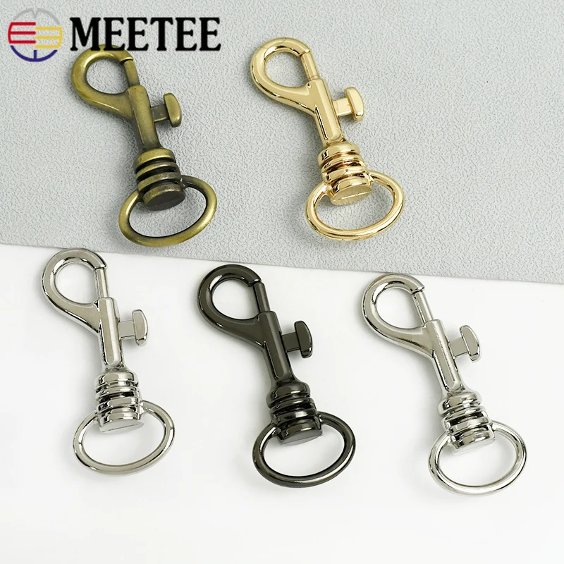 

5Pcs Meetee 13-20mm Metal Swivel Lobster Clasp for Bag Strap Webbing Trigger Snap Hook Keychain Carabiner Clip DIY Accessories