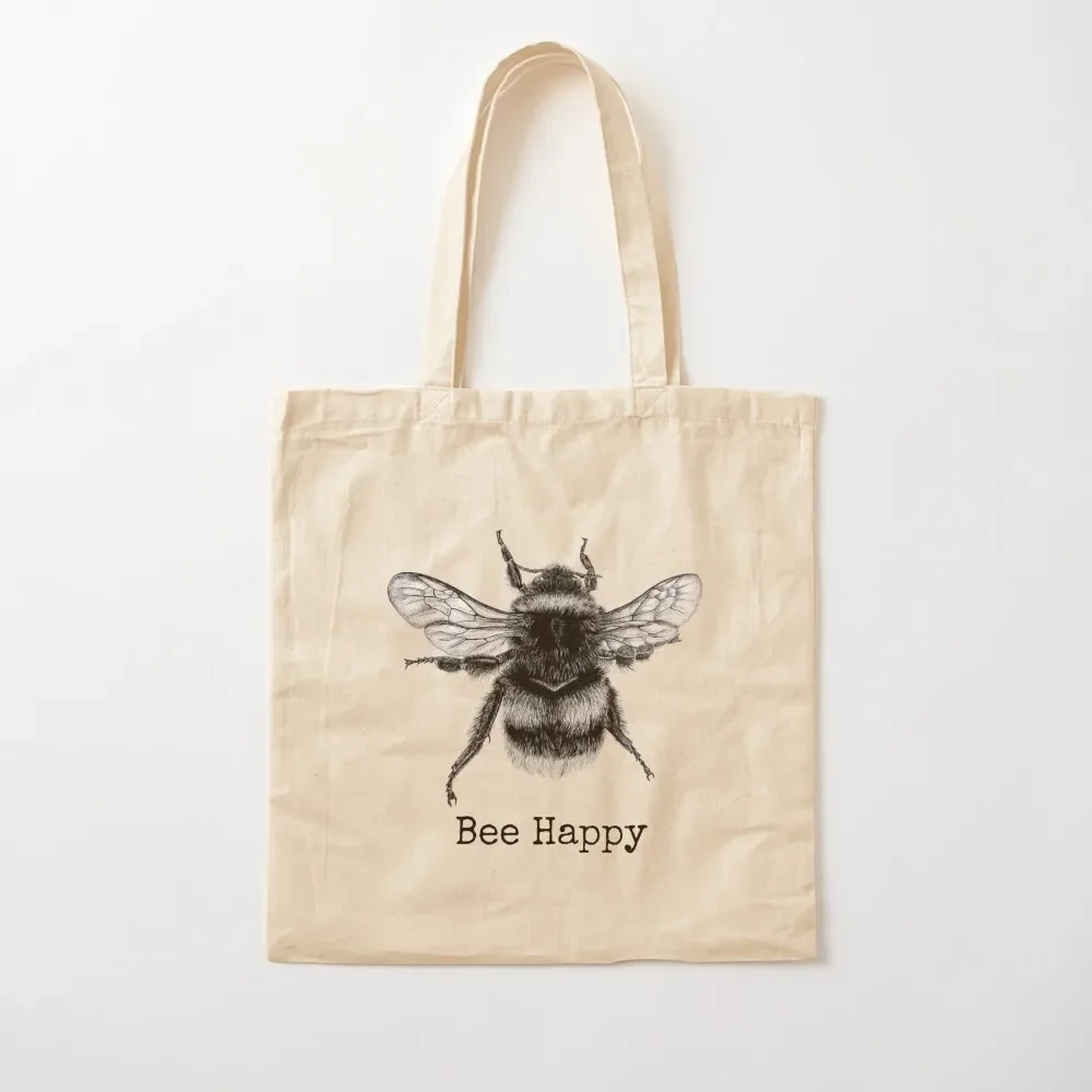 

Bee Happy illustration Tote Bag Canvas shoulder bag Lady bags Tote Bag