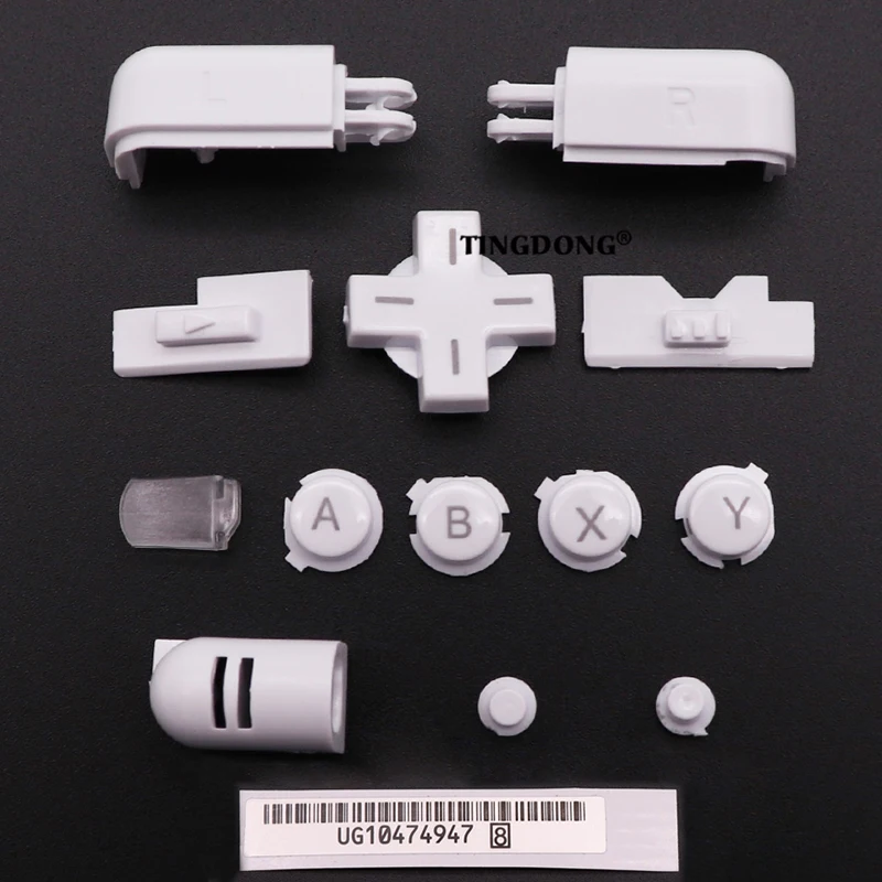 Juego de botones cruzados de repuesto para Nintendo DS Lite, Kit de botones de consola NDSL, ABXY, L, R, D Pad, 1 Juego