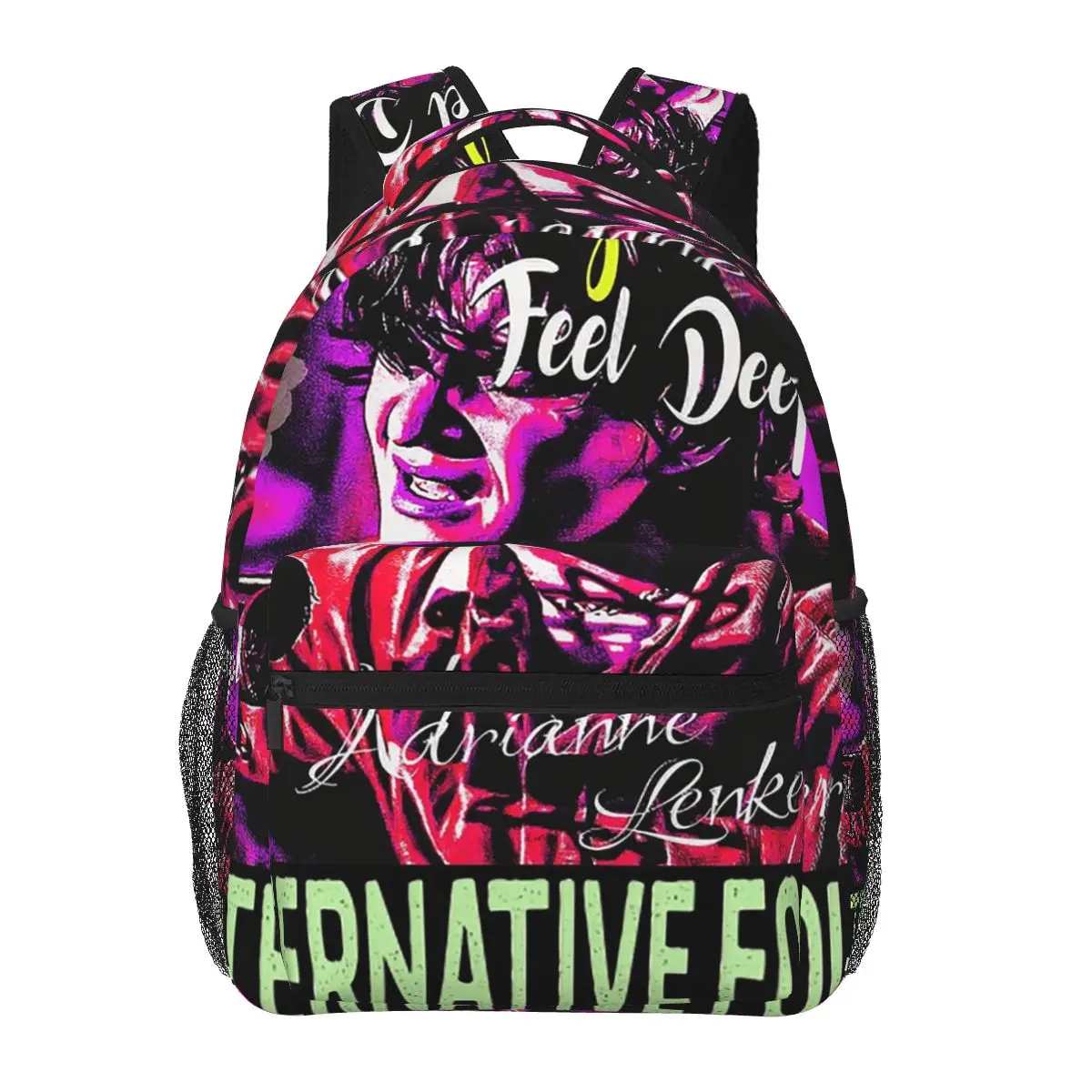 

Listen And Feel Music Backpack Daypack Large Capacity Kids BookBag School Bag Shoulder Bags for Men Women