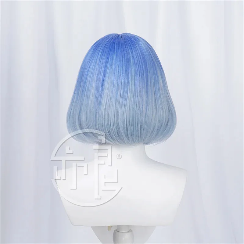 CyPresale لعبة LOL Irelia شعر مستعار تأثيري 35 سنتيمتر التدرج الأزرق اللون المرأة تأثيري الباروكات مقاومة للحرارة الشعر الاصطناعية #3